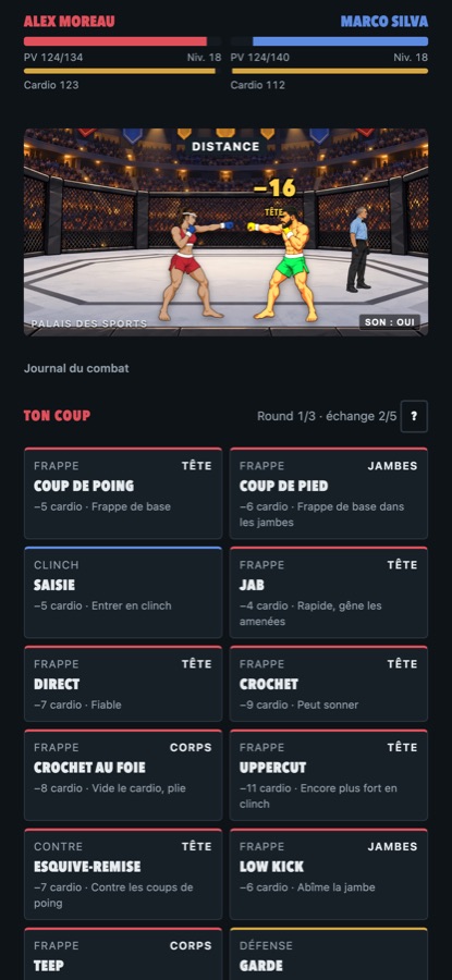Combat dans la cage
